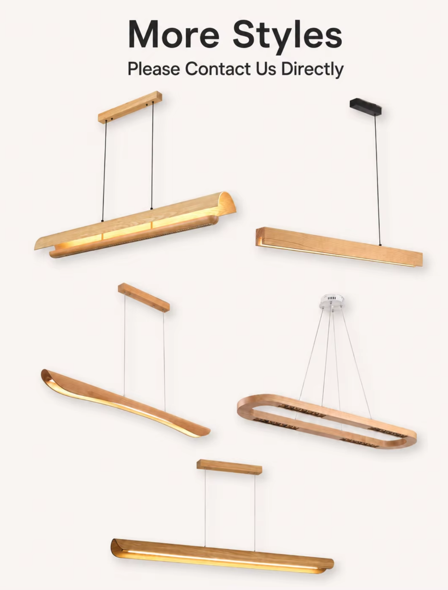 Wooden Linear Pendant Lamp Source Factory Support Customization - custom size custom design custom finish factory production floor workers assembling wooden pendant lights mass production