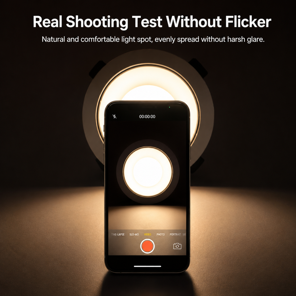 GDL Series - real shooting test without flicker natural comfortable light spot