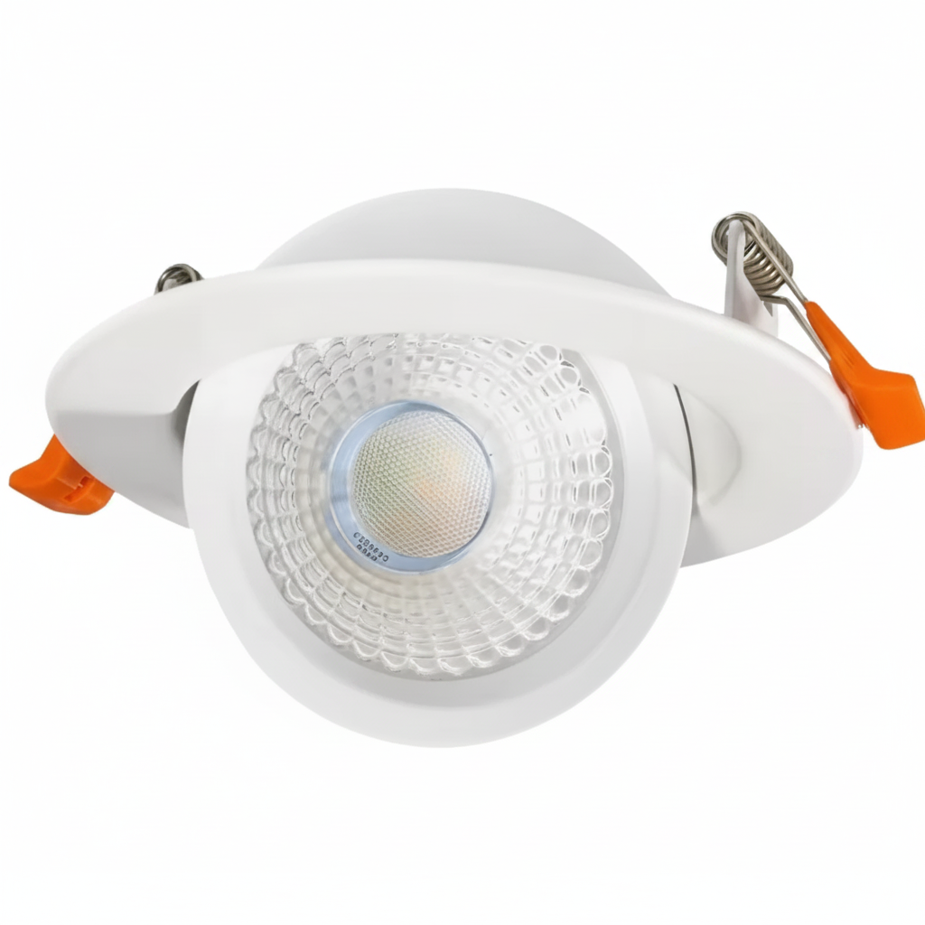 ADL Series 9W Recessed Downlight - White finish, anti-glare honeycomb lens