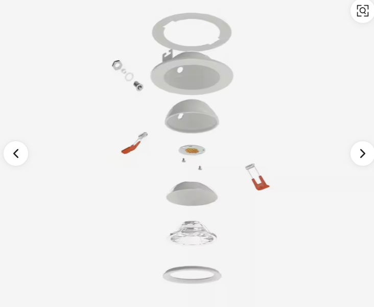 ADL Series - front view with junction box, white finish