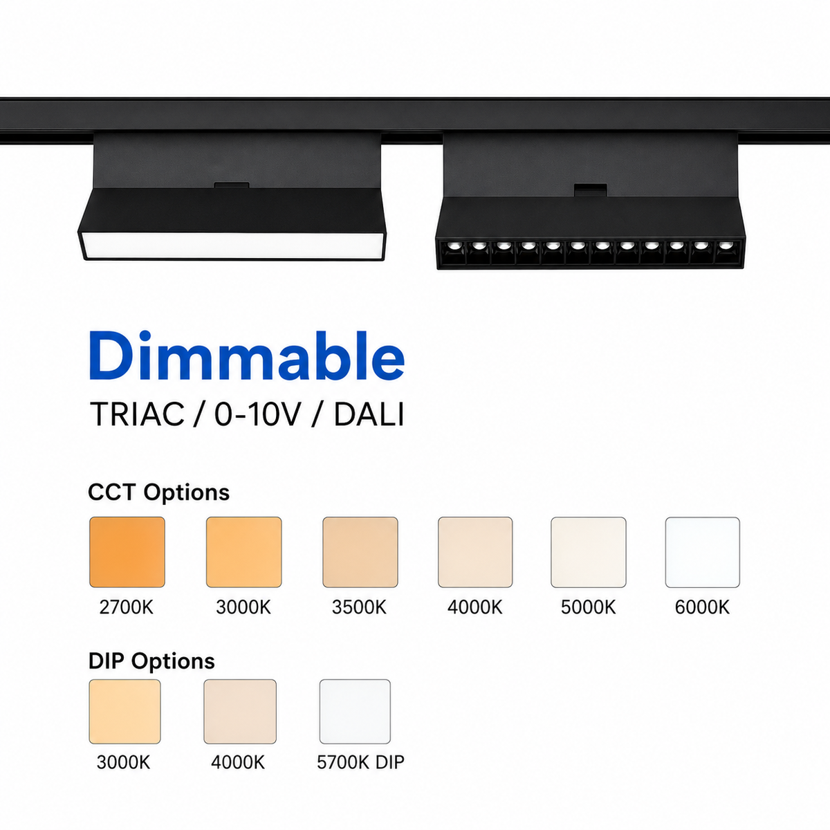 MEM Series Applications - Office Retail Hospitality Residential with Linear Grille Flood modules on black track ceiling installation