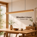 Wooden Linear Pendant Lamp 1000+ Real Project Cases - modern dining room Japanese tea room Scandinavian dining space minimalist restaurant warm cafe refined meeting room boutique hospitality contemporary residential ISO9001 ETL FCC CE RoHS SAA certified