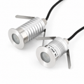 DDL Series flat LED in-ground light - two units product view, stainless steel finish